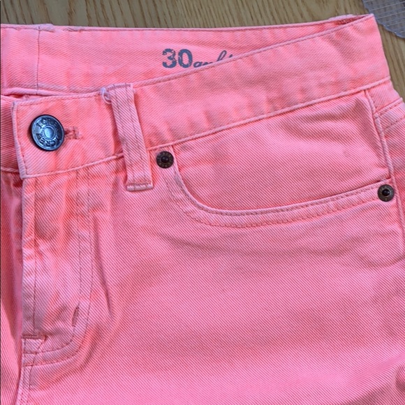 J. Crew Neon Coral Toothpick Jeans Sz 30 - Picture 5 of 5